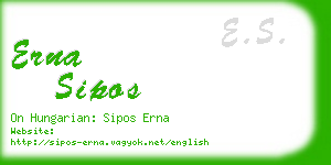 erna sipos business card